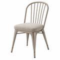 Sedia da pranzo 48 x 54 x 86 cm in metallo tortora con seduta imbottita stile moderno